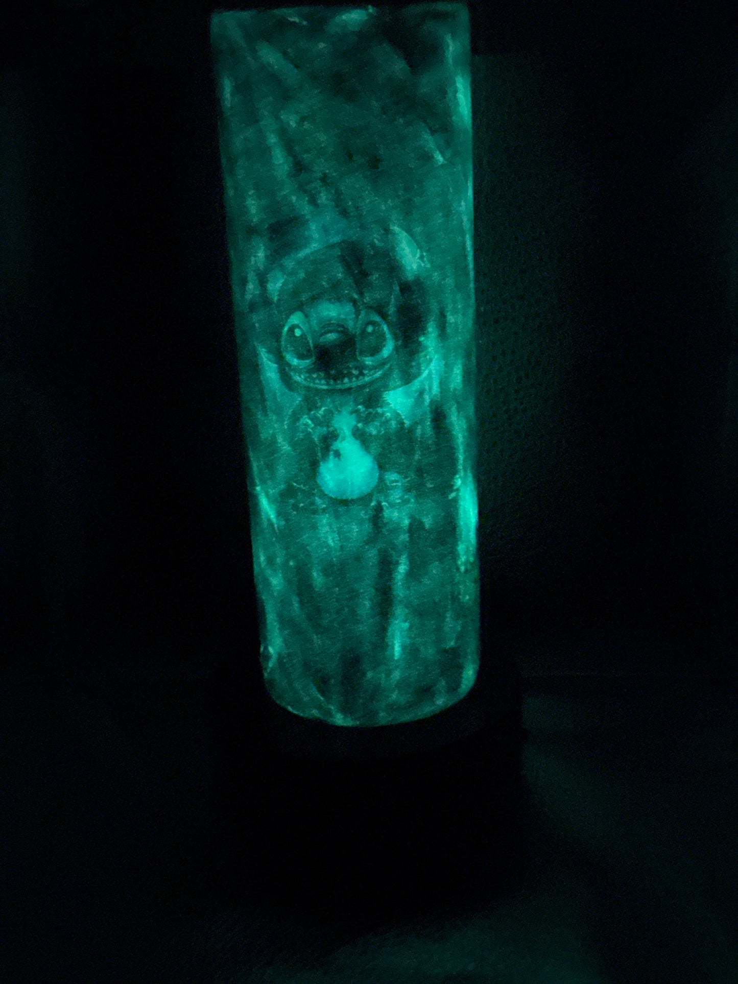 30oz skinny tumbler glow Halloween stitch 