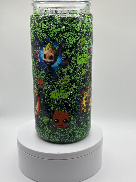 20oz snow globe I am Groot