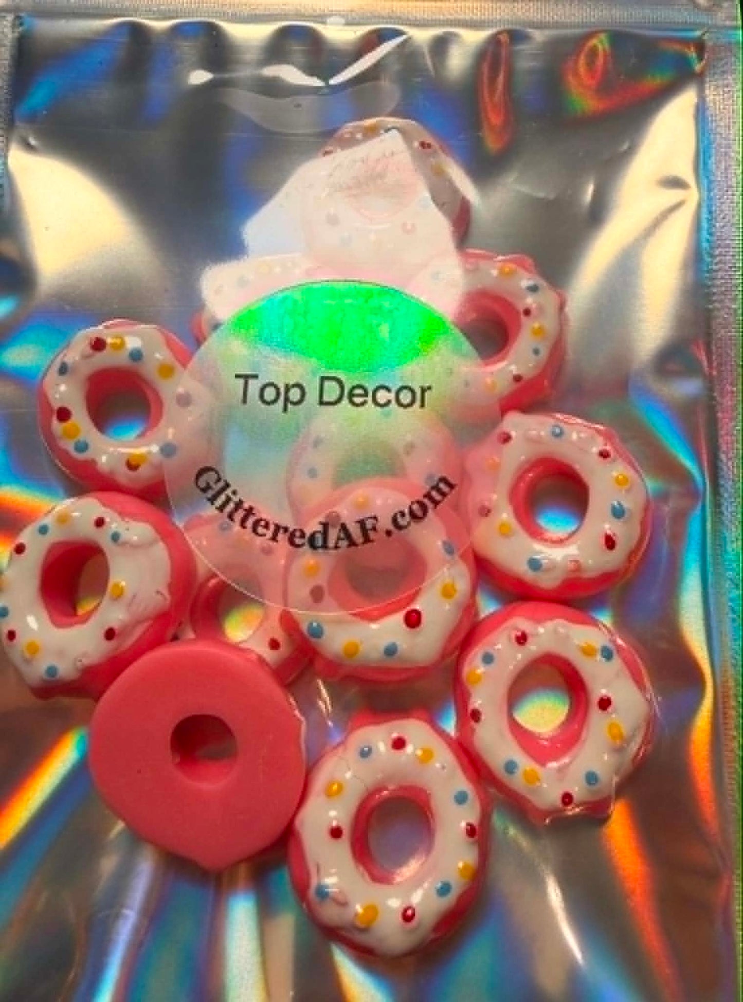 Dark Pink Donuts - Top Decor