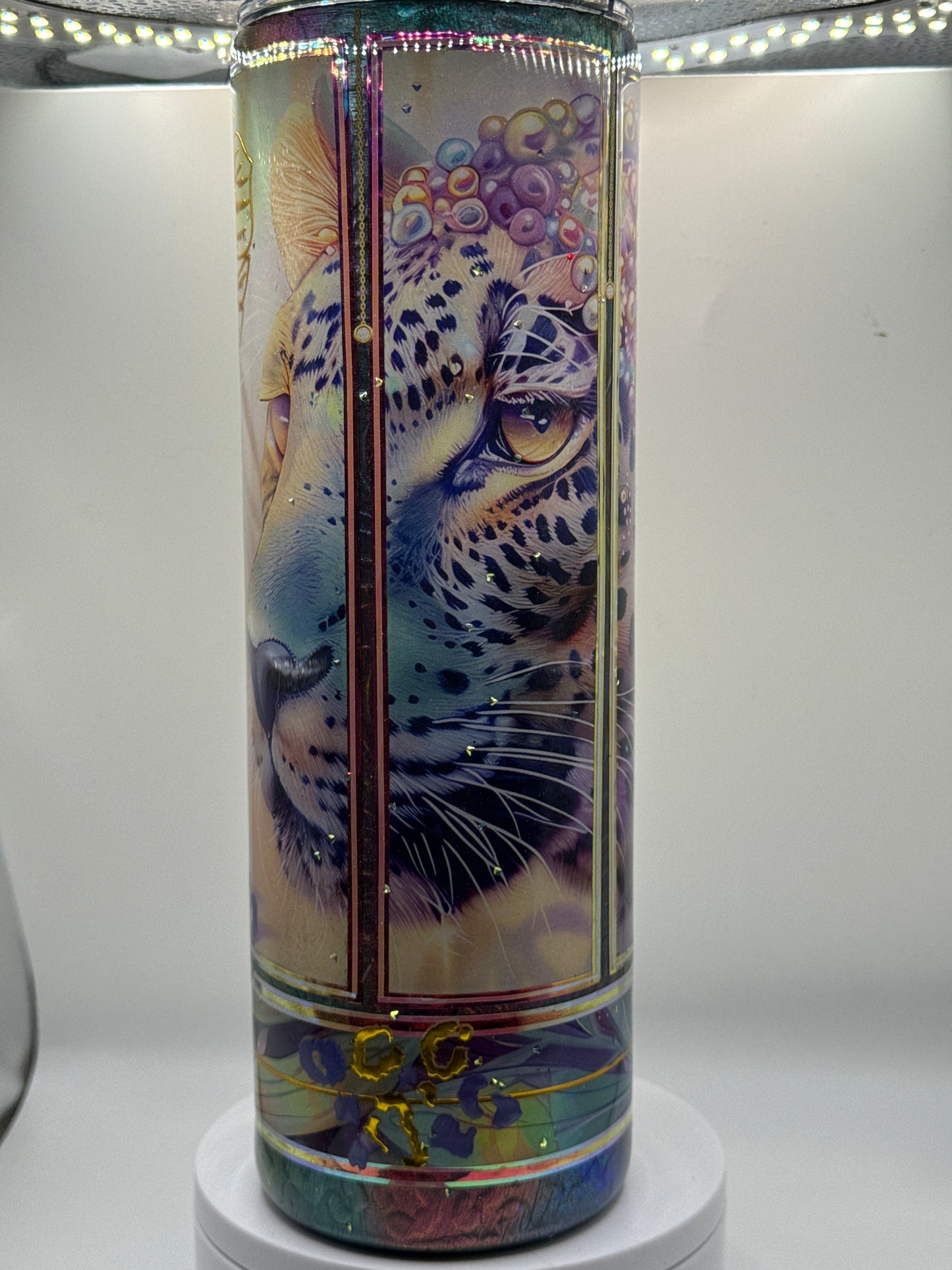 30oz tumbler Brett’s leopard ￼