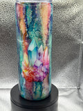 #36 20oz tumbler glow rainbow rustic raindrop gem