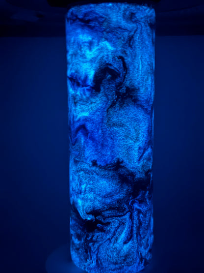 30oz tumble blue swirl glows