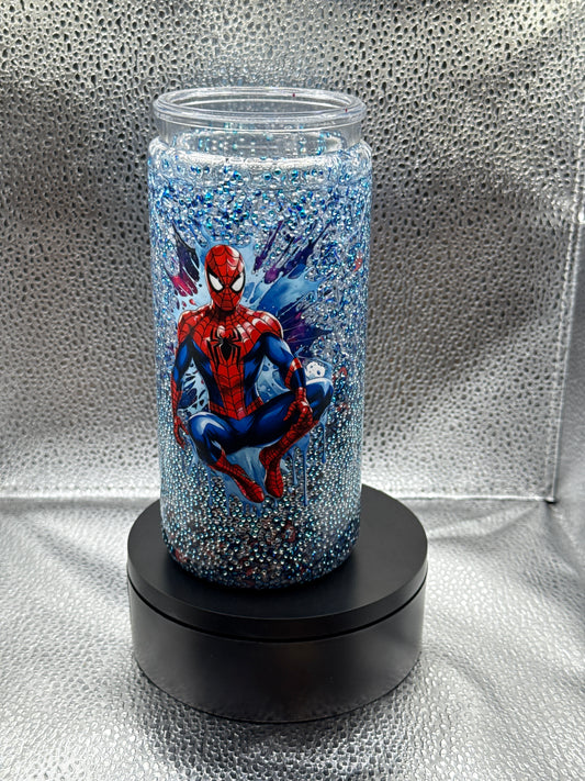 #21 20 oz spider-Man with bubble glitter