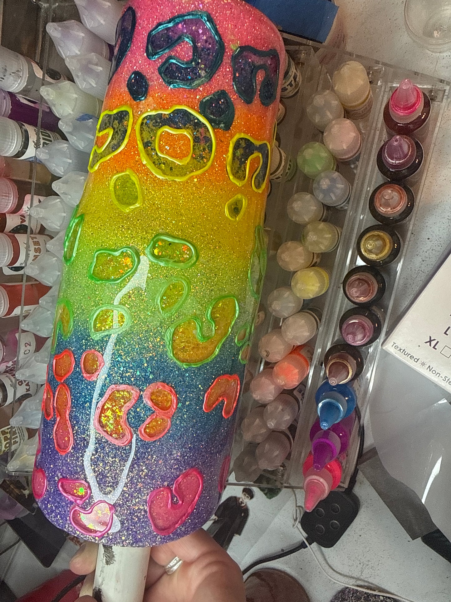 30oz tumbler reverse rainbow
