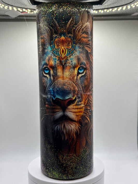 30oz skinny lion tumbler with 3d handle by Kim
