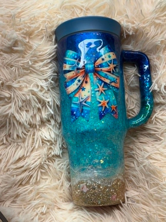 40 oz Owala - Just Breathe Beach - GLOWS