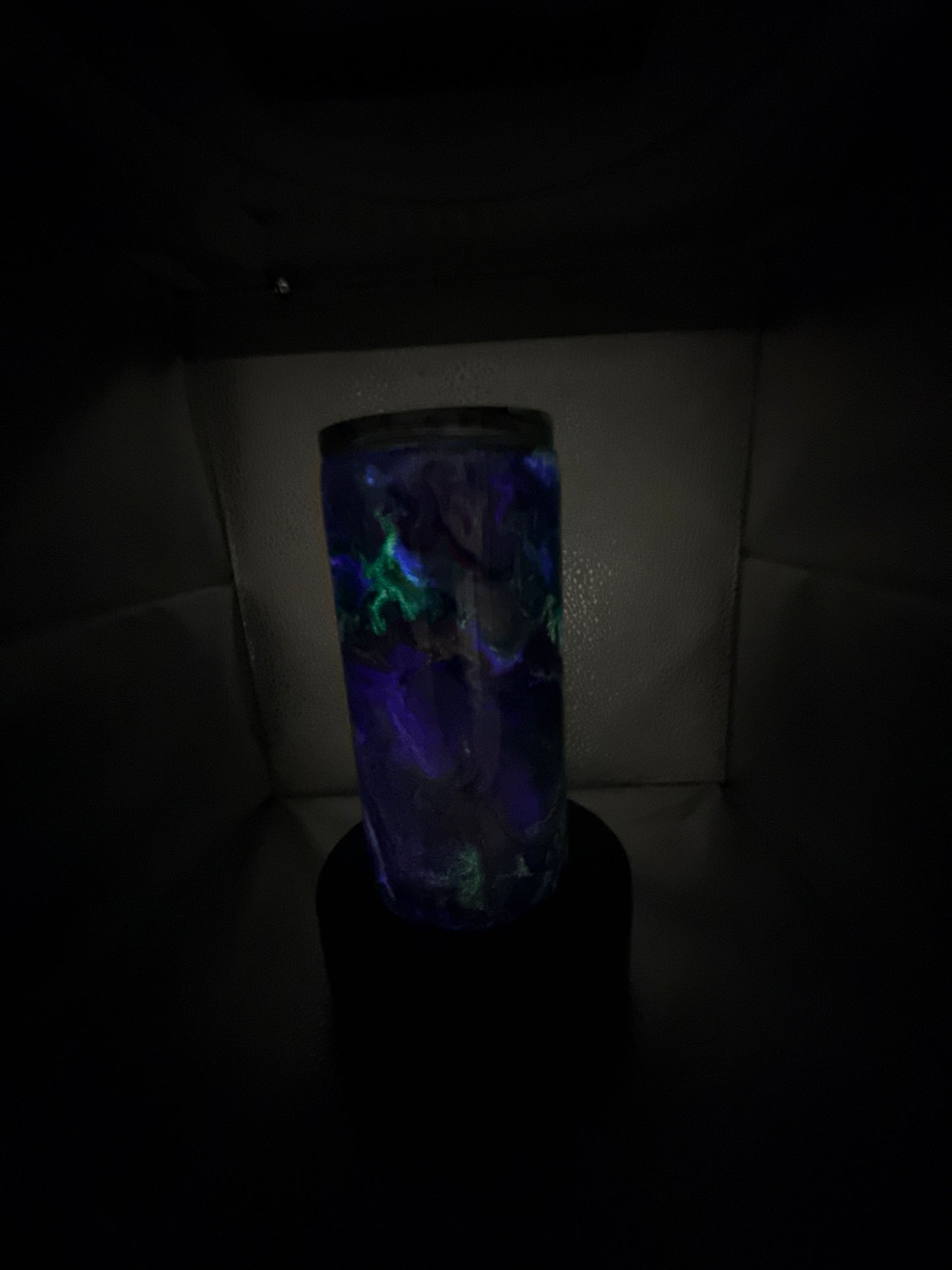 14oz skinny tumbler purple swirl