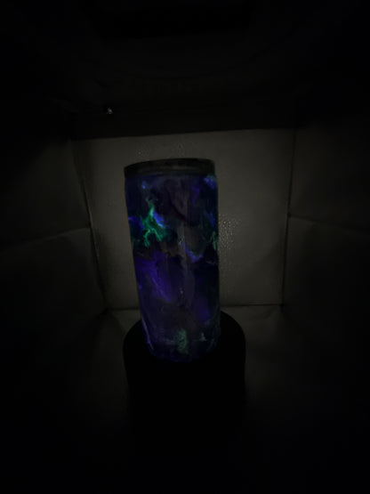 14oz skinny tumbler purple swirl