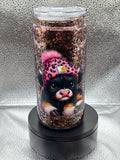#15 20oz pink hat cow