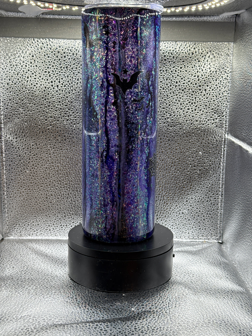 30oz skinny tumbler glow Halloween stitch ￼
