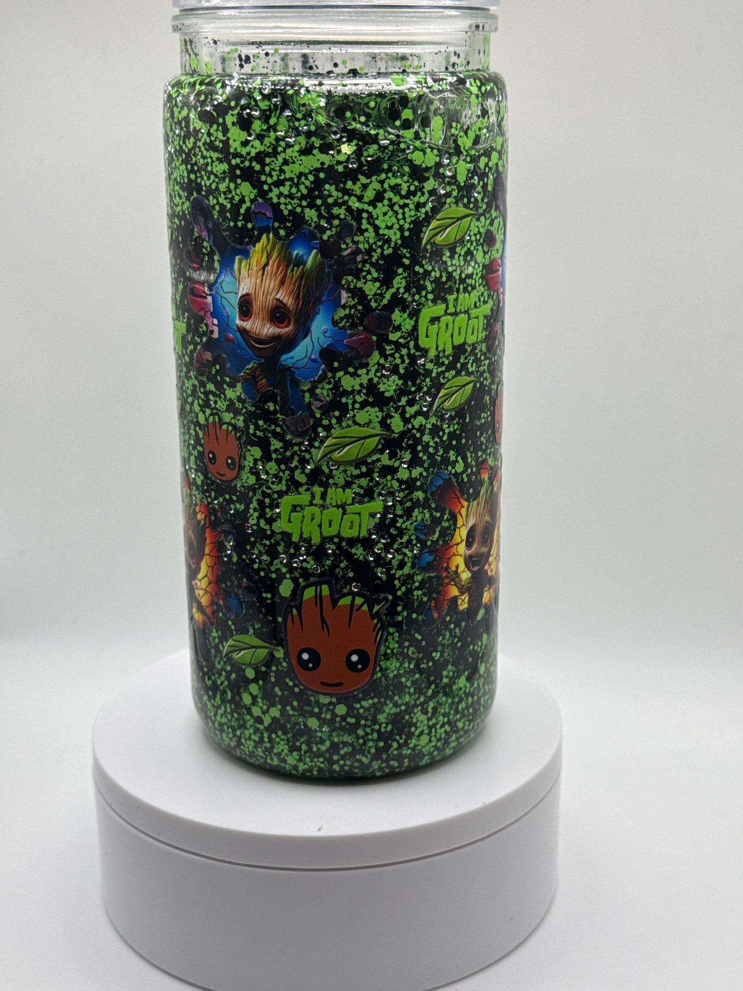20oz snow globe I am Groot