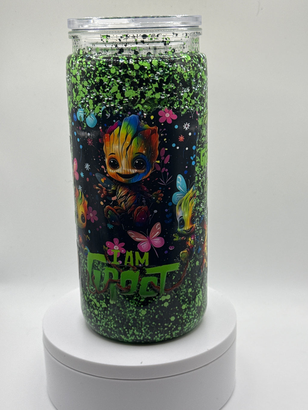 20oz snow globe I am Groot