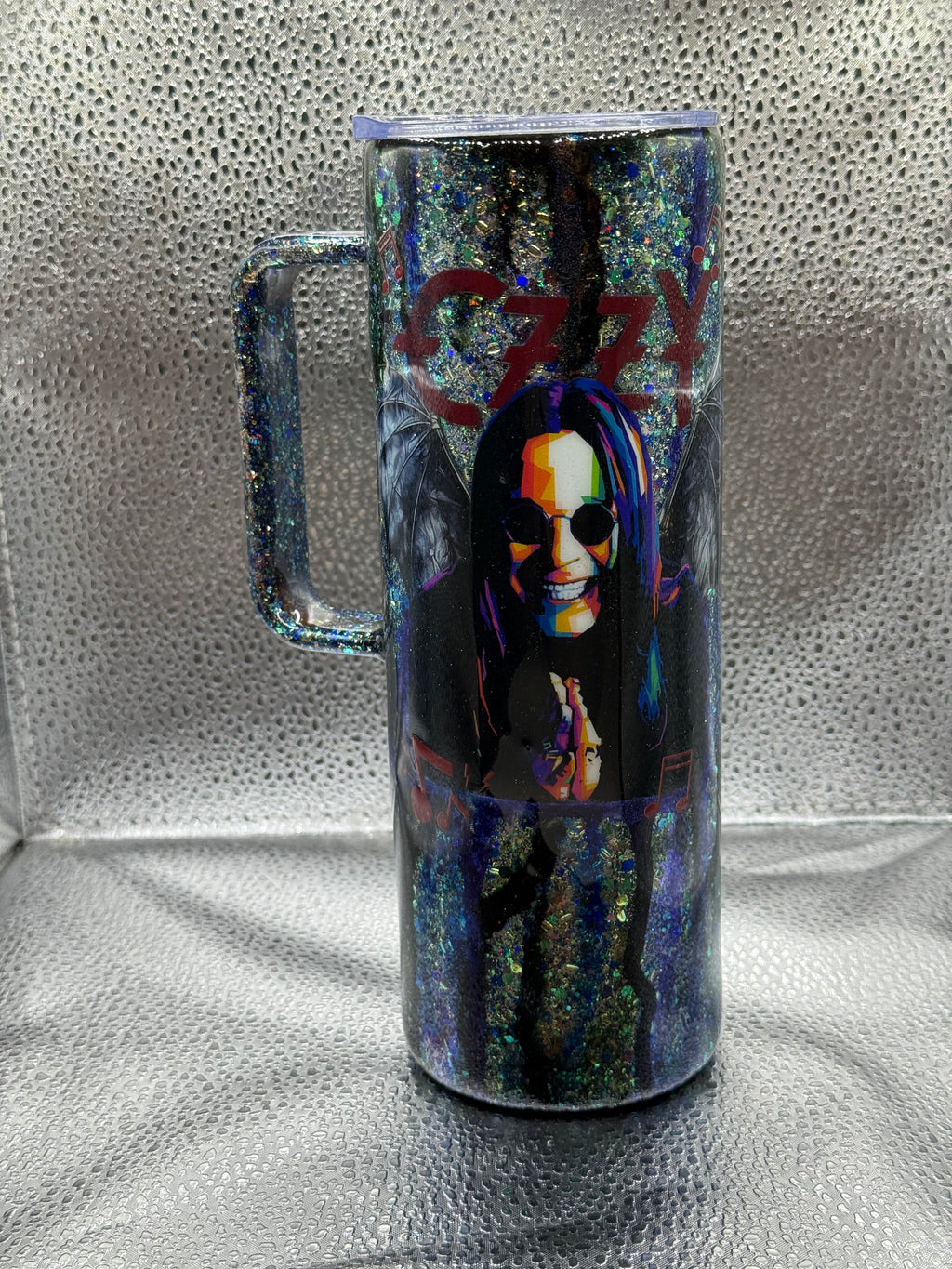 #19 20oz tumbler glow ozzy with custom handle