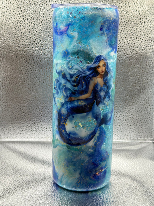 #20 20oz tumbler glow swirl mermaid