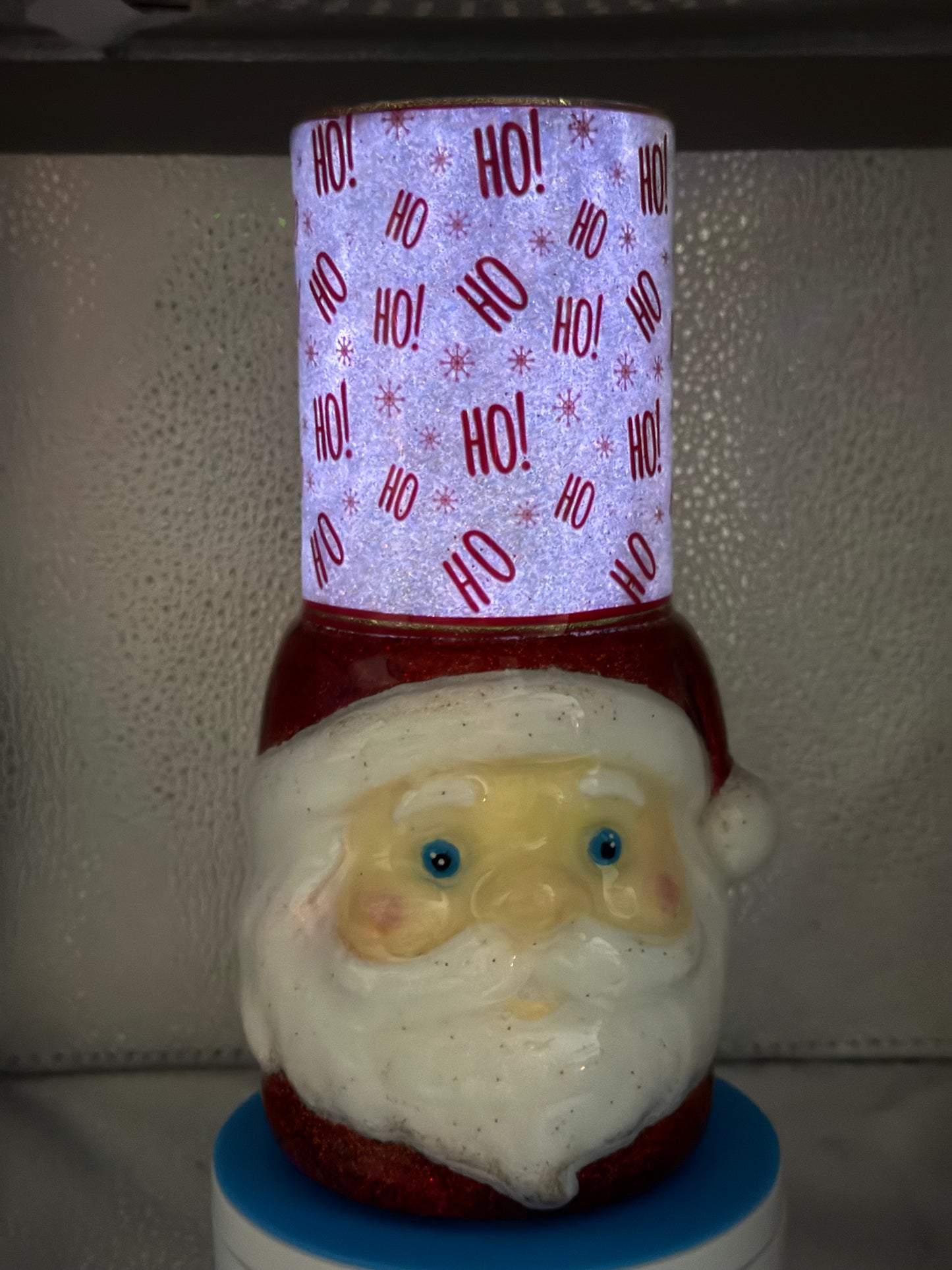 20 oz tumbler glow Santa sleeve