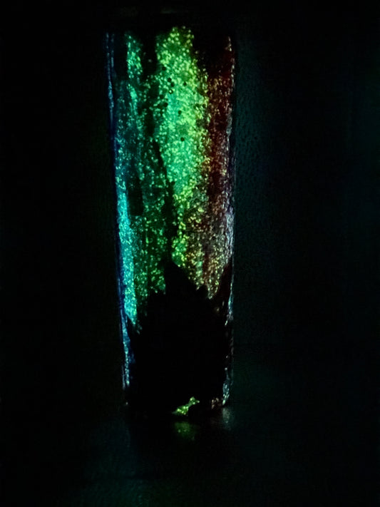 #9 30oz skinny tumbler rainbow rustic raindrop