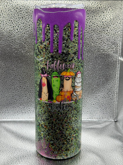 #10 30oz tumbler Halloween peen glow drip