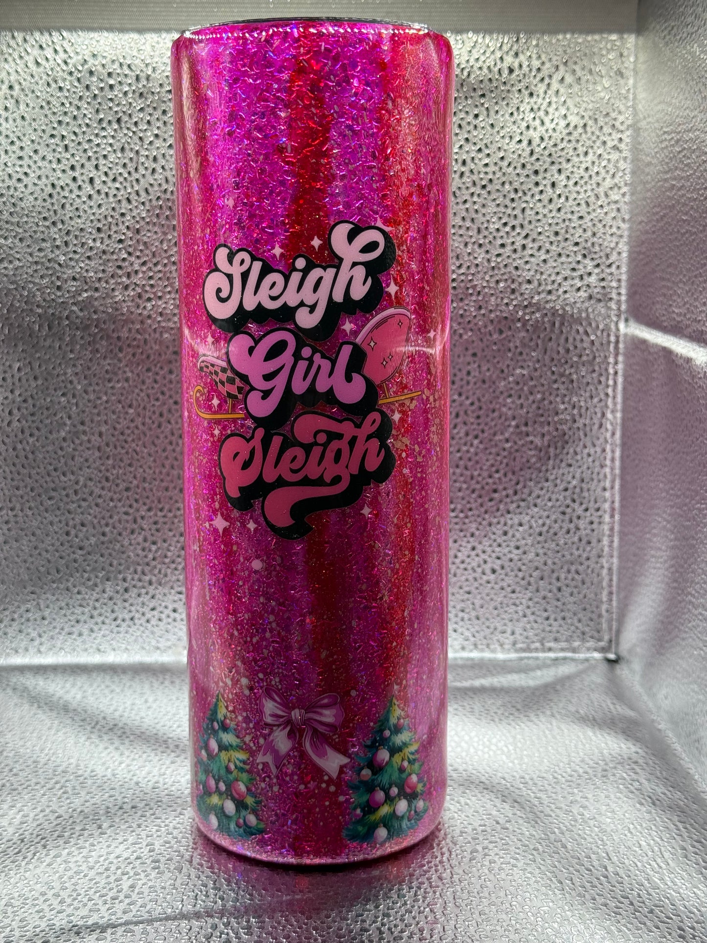 #14 30oz tumbler glow rustic raindrop Santa