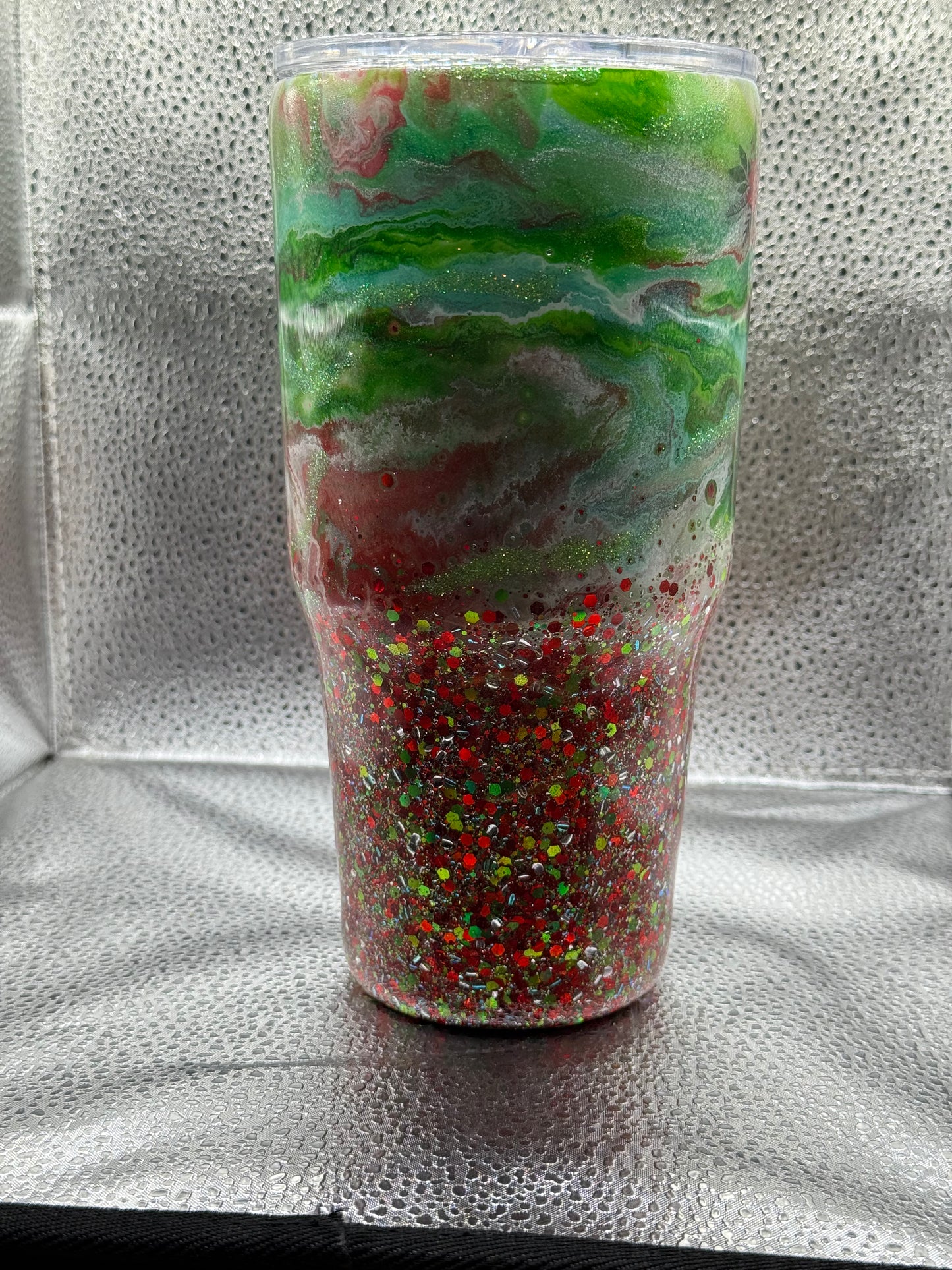 #15 30oz curve tumbler glow junk in the trunk Santa