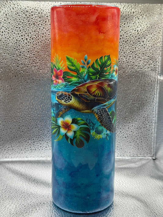 #17 30oz tumbler sea turtle