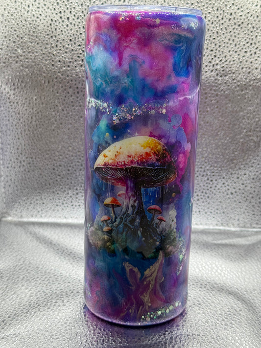 #18 20oz tumbler glow swirl with mushroom