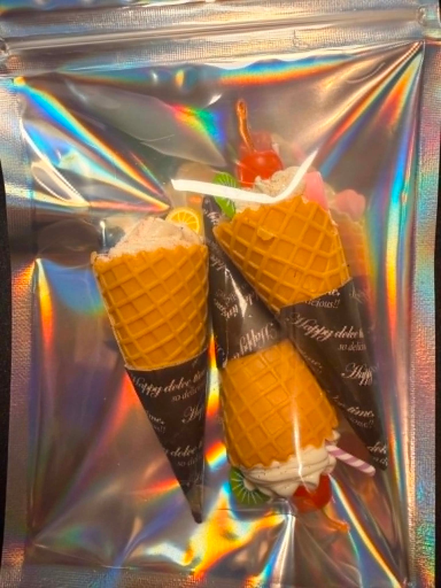 Filled Ice Cream Cones - Top Decor